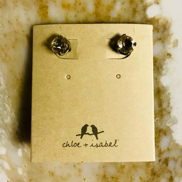 November Birthstone Round Topaz Stud Earrings - Picture 3 of 3